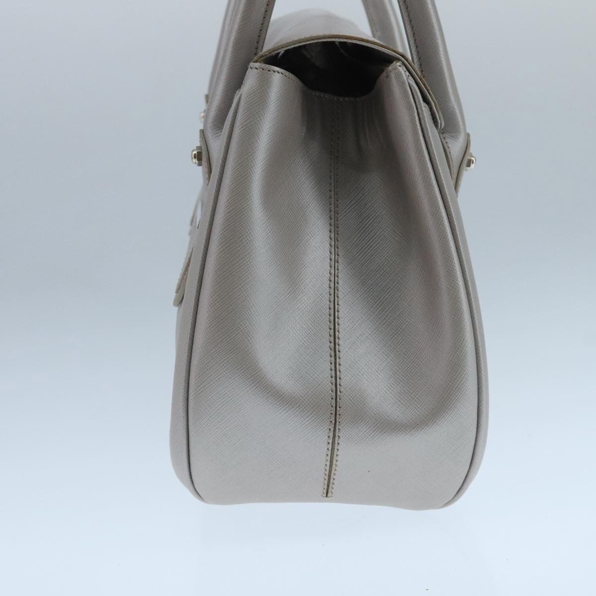 Salvatore Ferragamo Virna Satchel Leather Medium Zilver