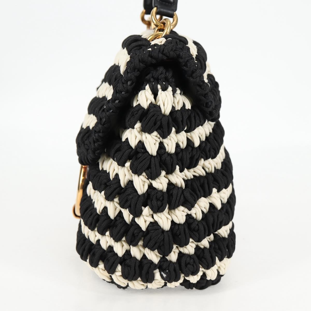 Salvatore Ferragamo Salvatore Ferragamo Margot Satchel Braided Fabric Wit