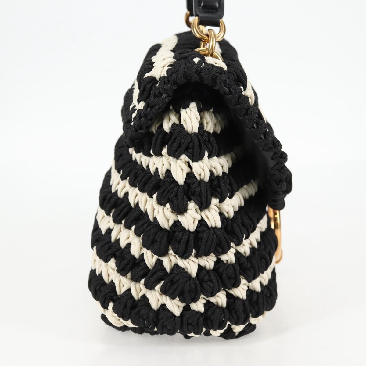 Salvatore Ferragamo Salvatore Ferragamo Margot Satchel Braided Fabric Wit