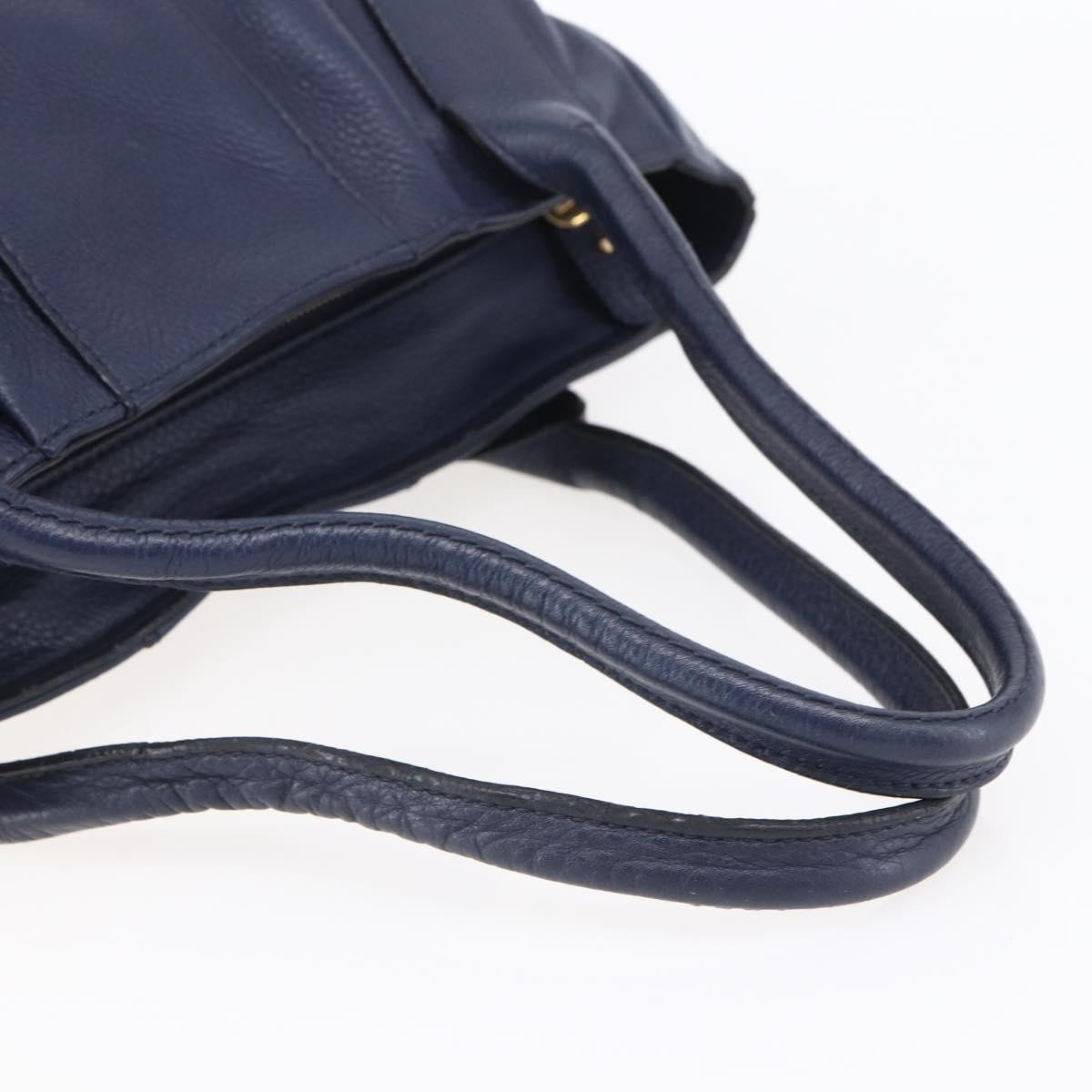 Salvatore Ferragamo Salvatore Ferragamo Izzie Gancini Embossed Tote Soft Calf Large Blauw