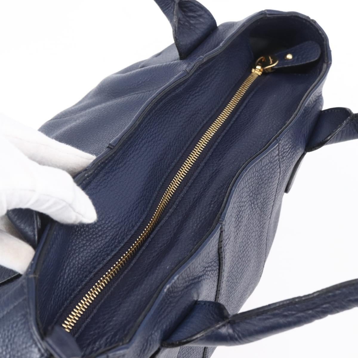 Salvatore Ferragamo Salvatore Ferragamo Izzie Gancini Embossed Tote Soft Calf Large Blauw