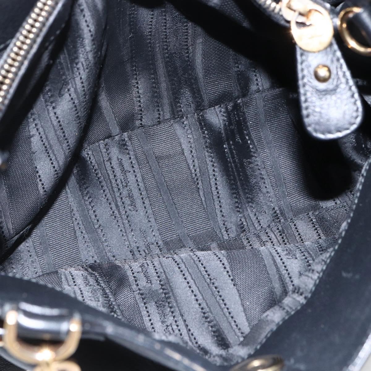 Salvatore Ferragamo W Chain Tote Leather Medium Zwart