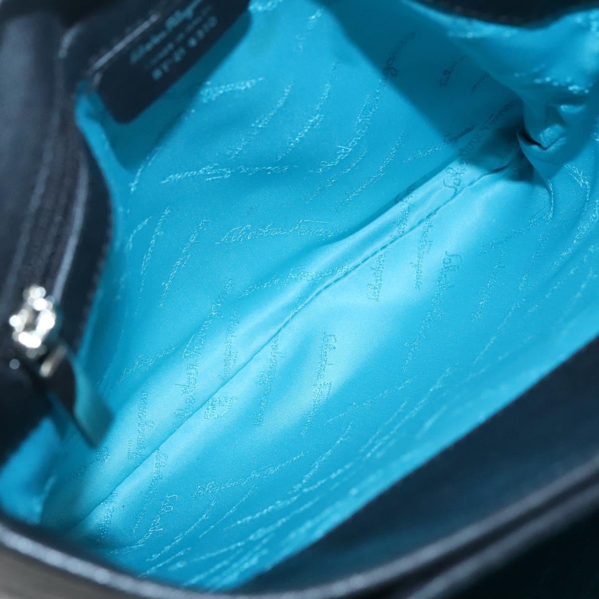 Salvatore Ferragamo Gancini Leather Small Zwart