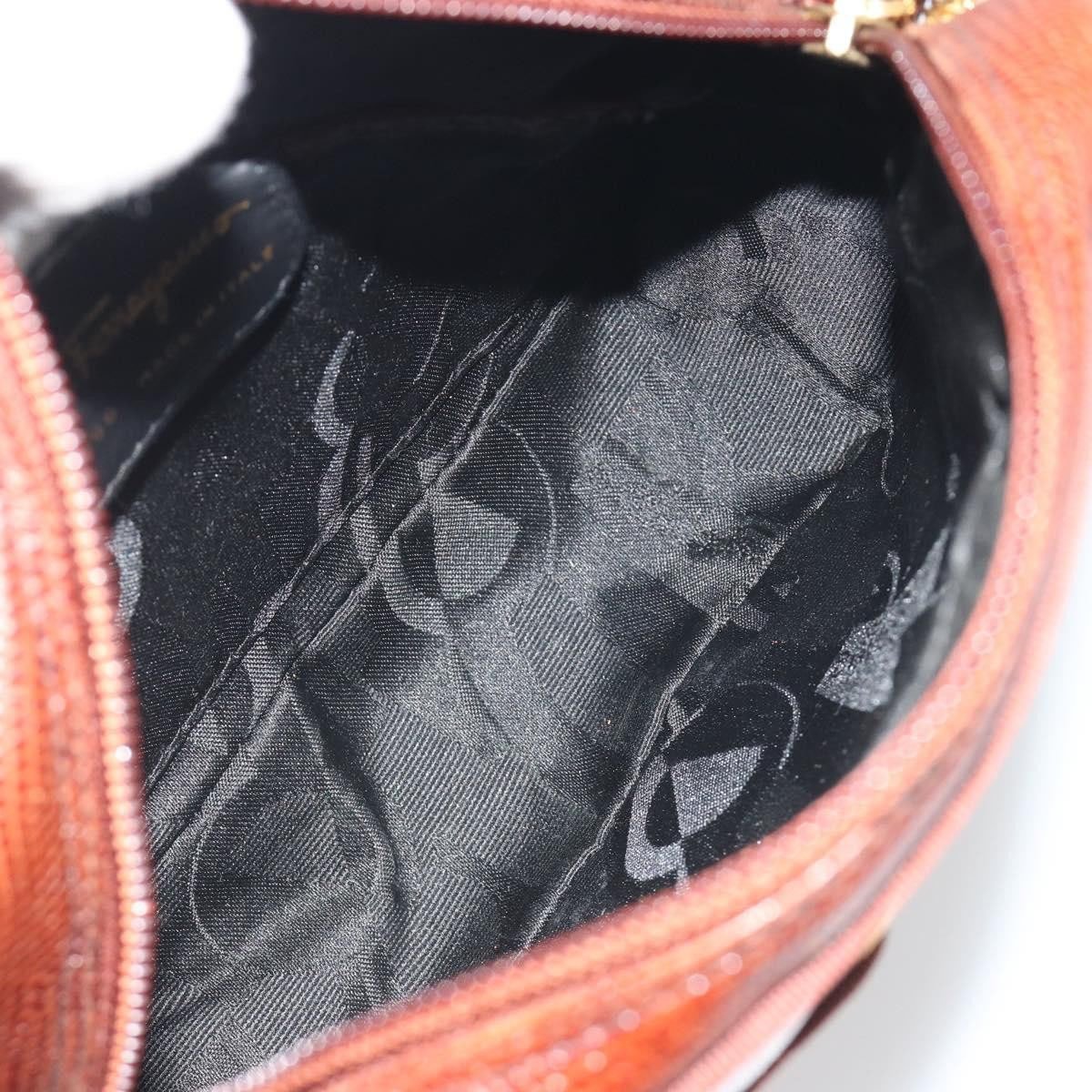 Salvatore Ferragamo Vara Bow camera Leather Bruin