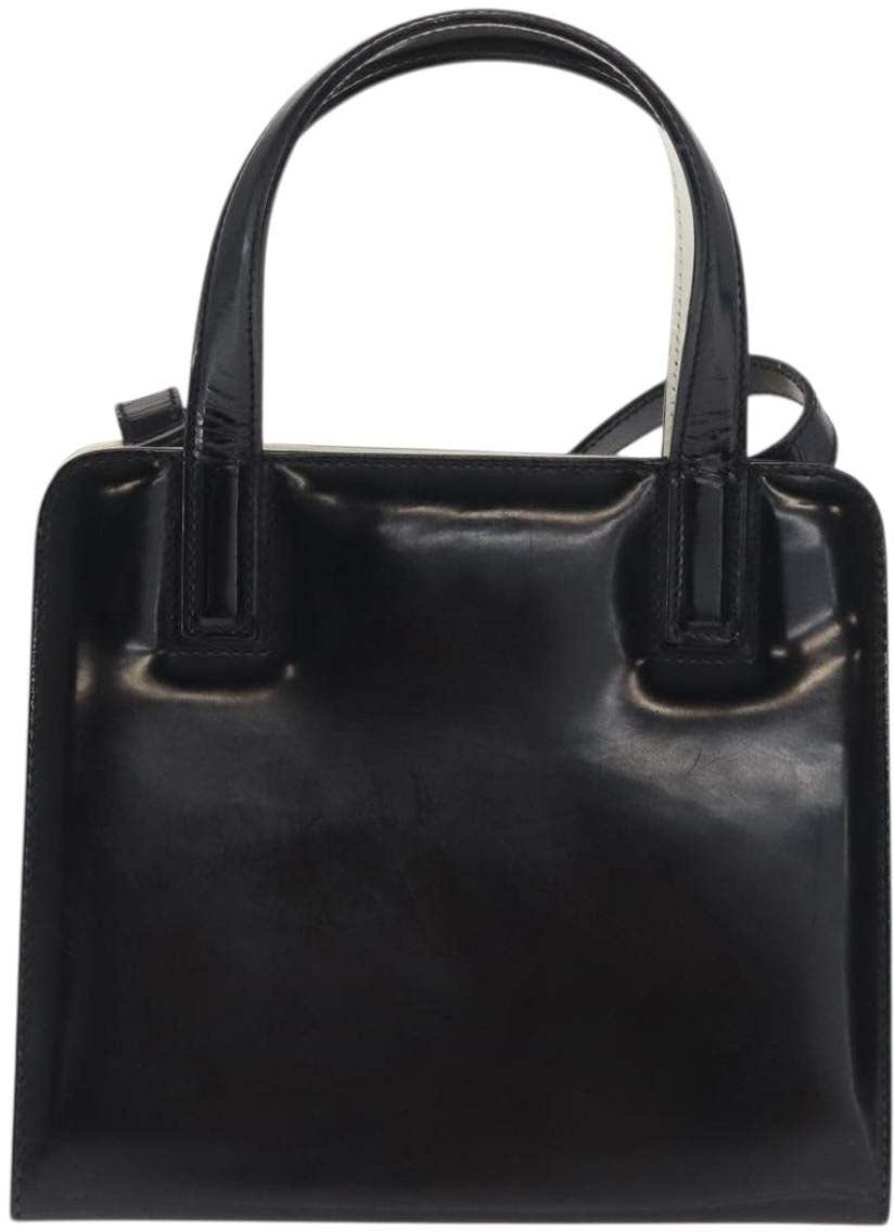 Salvatore Ferragamo Gancini Patent Leather Zwart