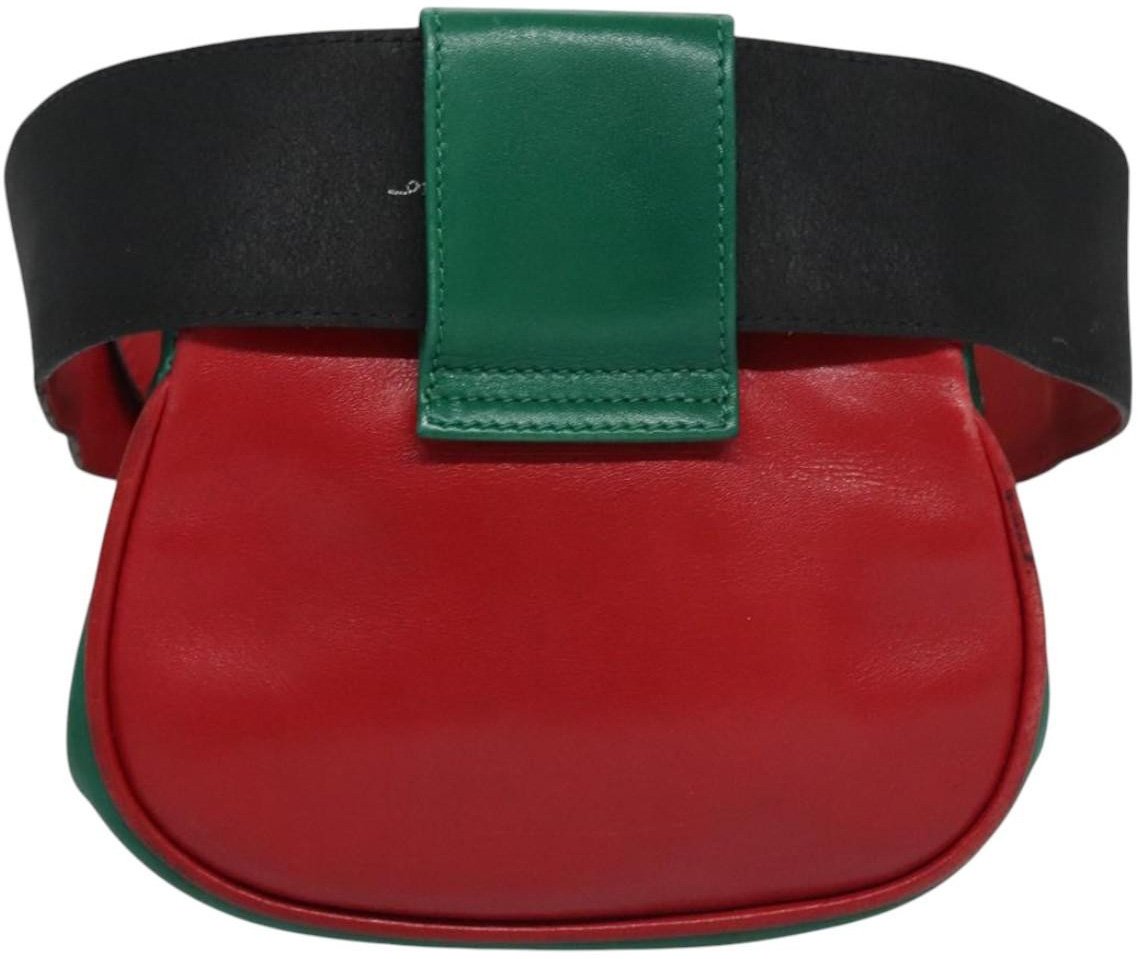 Salvatore Ferragamo Gancini waist Leather Rood