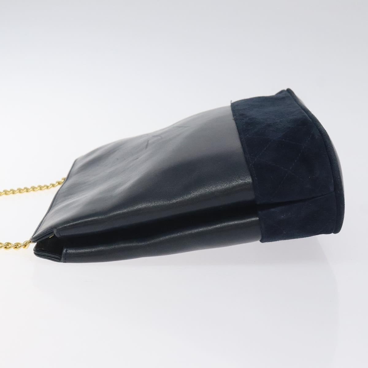 Salvatore Ferragamo Vintage Chain Leather Navy