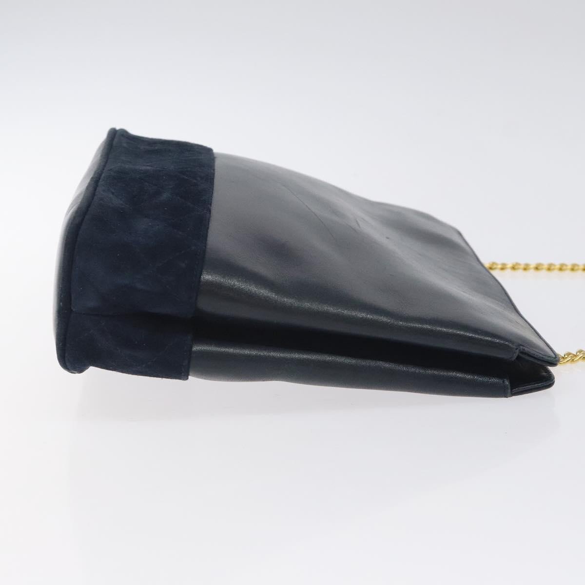 Salvatore Ferragamo Vintage Chain Leather Navy