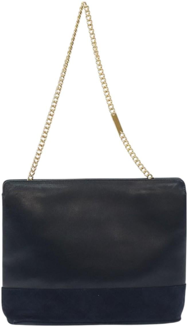 Salvatore Ferragamo Vintage Chain Leather Navy