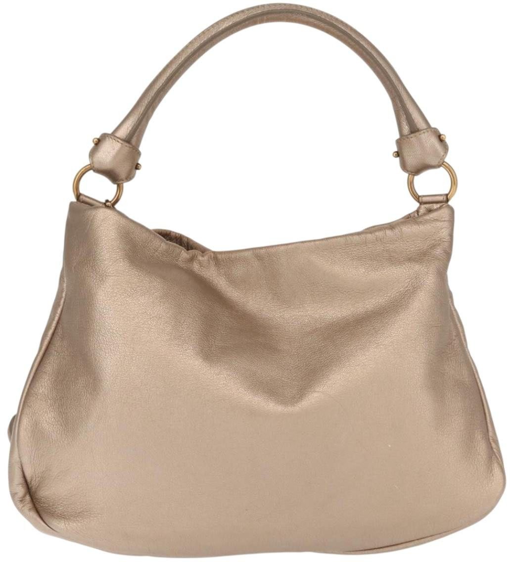 Salvatore Ferragamo Salvatore Ferragamo Miss Vara Hobo Leather Goud