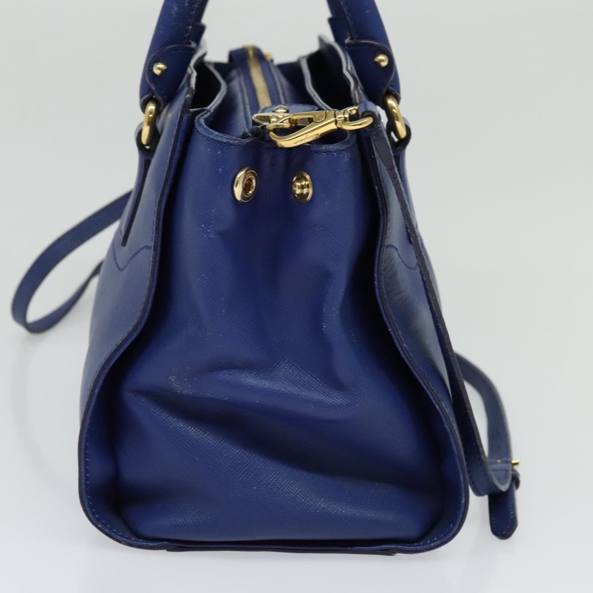 Salvatore Ferragamo Salvatore Ferragamo Beky Tote Saffiano Leather Medium Blauw