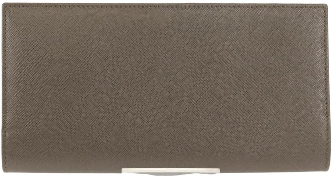 Salvatore Ferragamo Salvatore Ferragamo Gancini Bifold Wallet Leather Grijs
