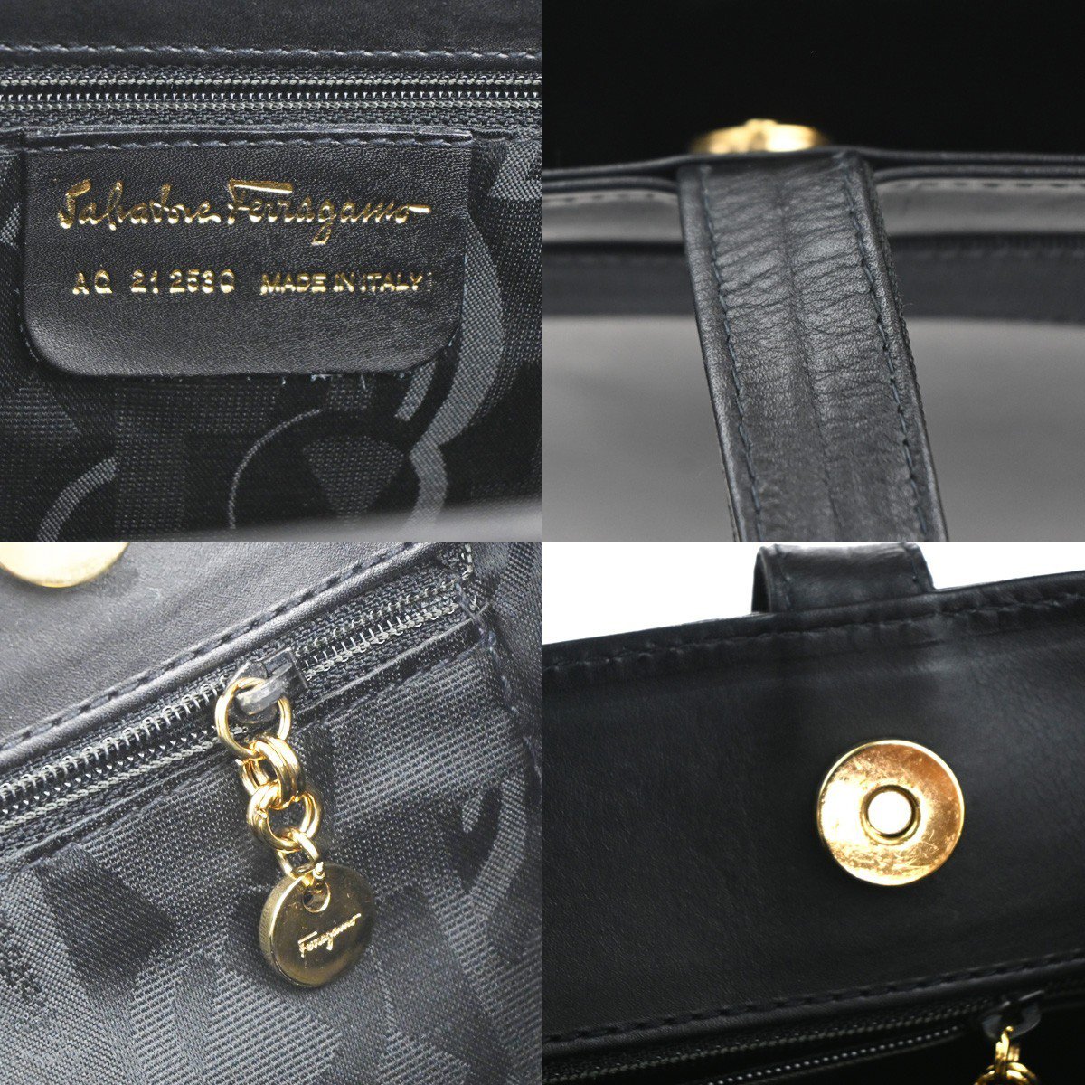Salvatore Ferragamo Salvatore Ferragamo Vala tote Leather Zwart