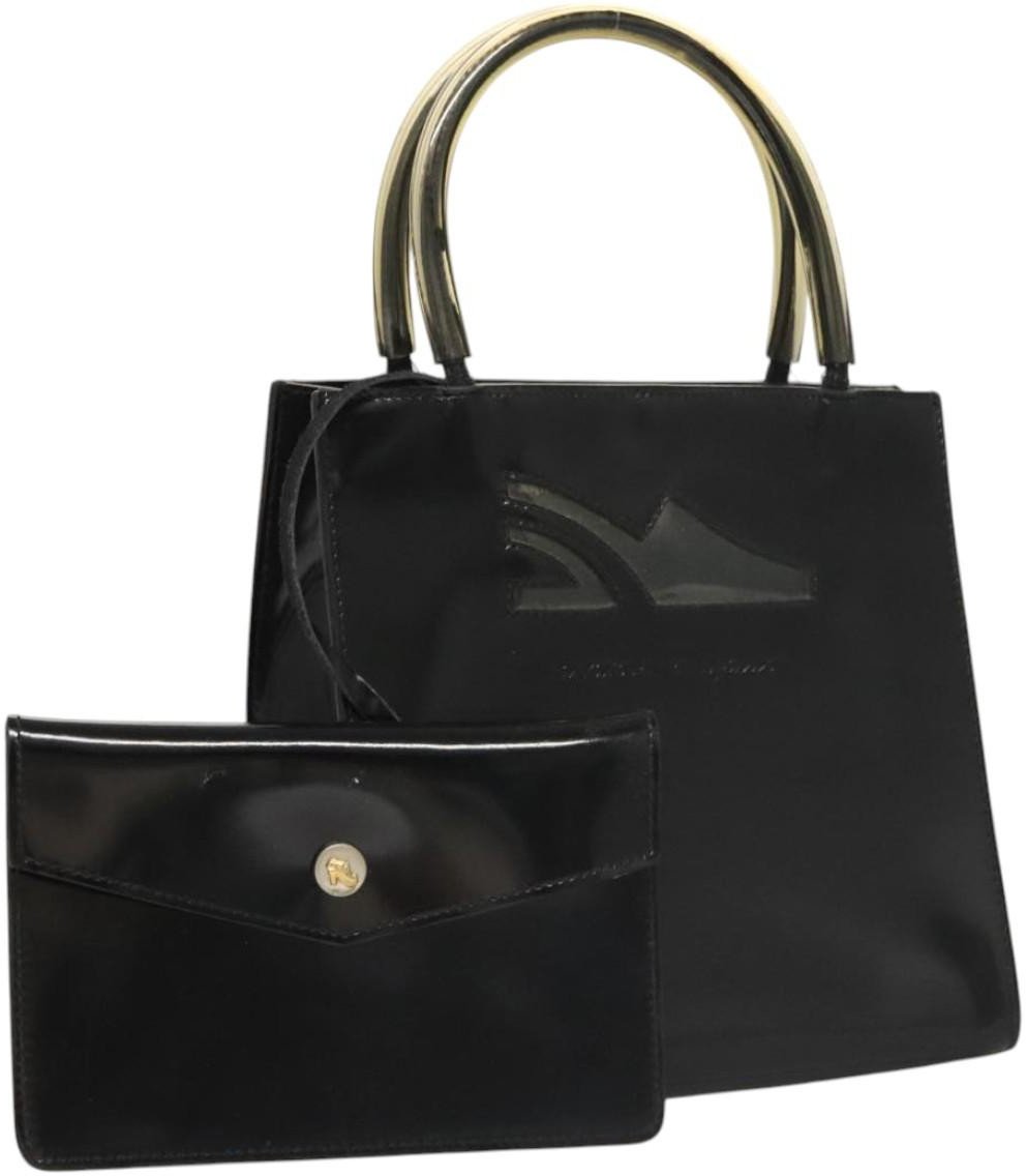 Salvatore Ferragamo Salvatore Ferragamo Wanda Tote Patent Leather Zwart