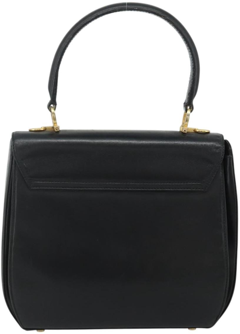 Salvatore Ferragamo Gancini Leather Medium Zwart