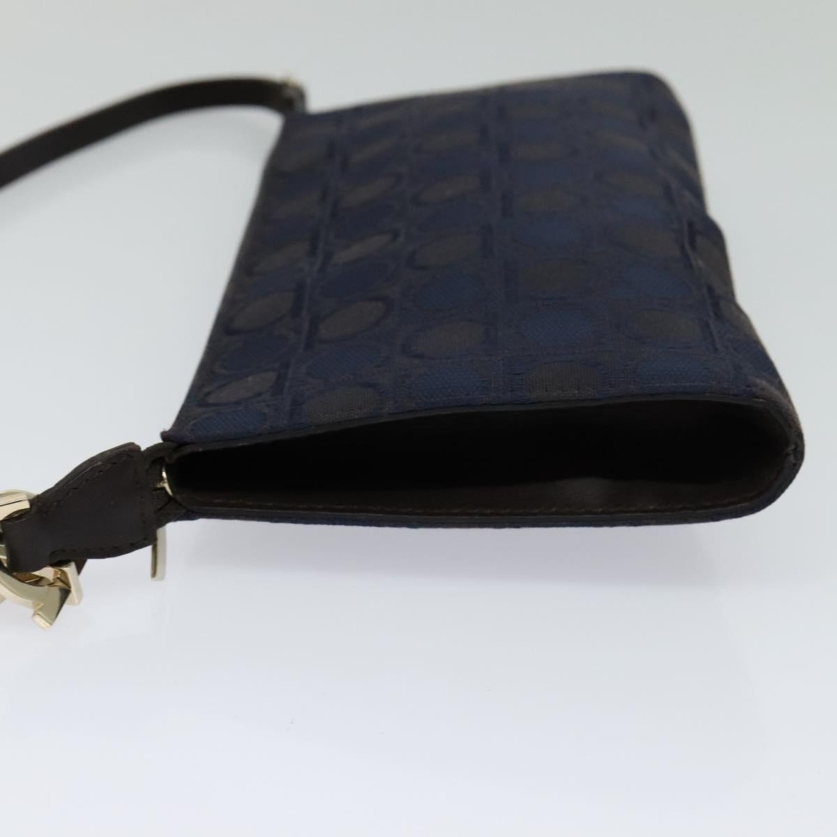 Salvatore Ferragamo Gancini Canvas Navy