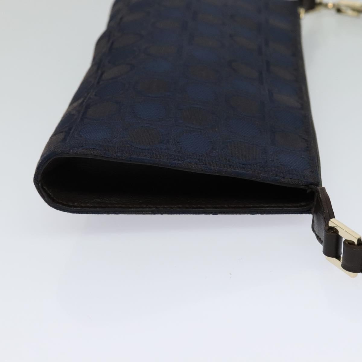Salvatore Ferragamo Gancini Canvas Navy