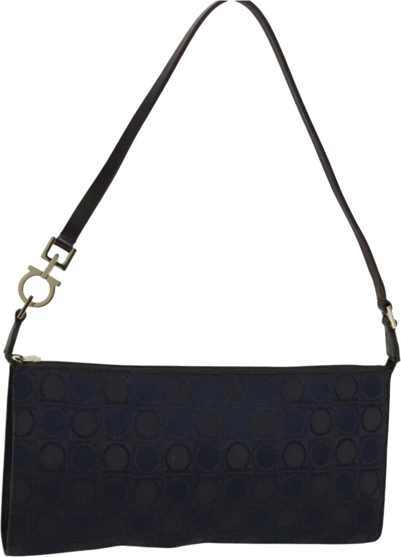 Salvatore Ferragamo Gancini Canvas Navy