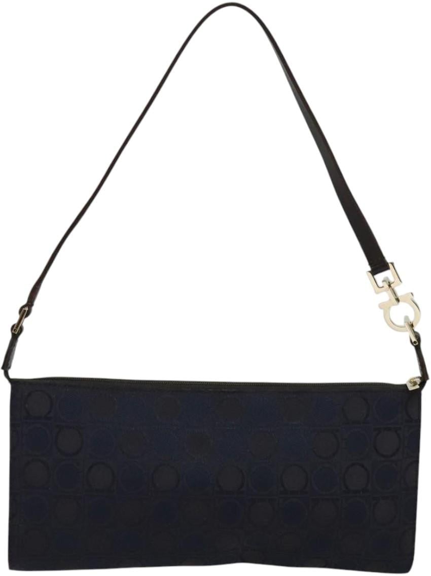 Salvatore Ferragamo Gancini Canvas Navy