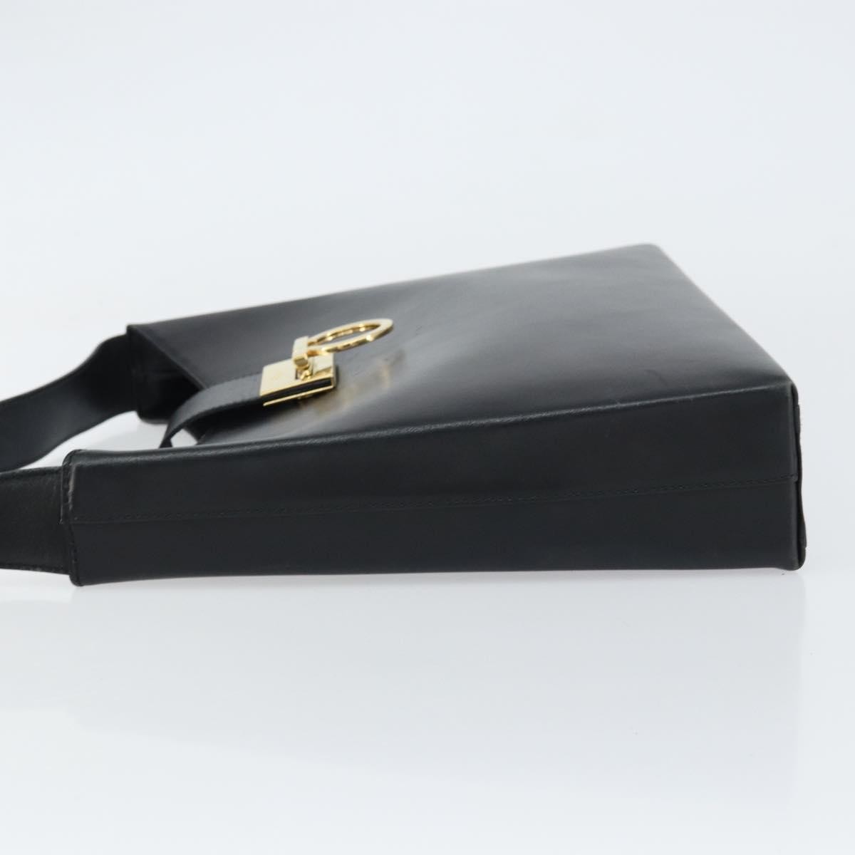 Salvatore Ferragamo Salvatore Ferragamo Gancio Flap Hobo Leather Medium Zwart