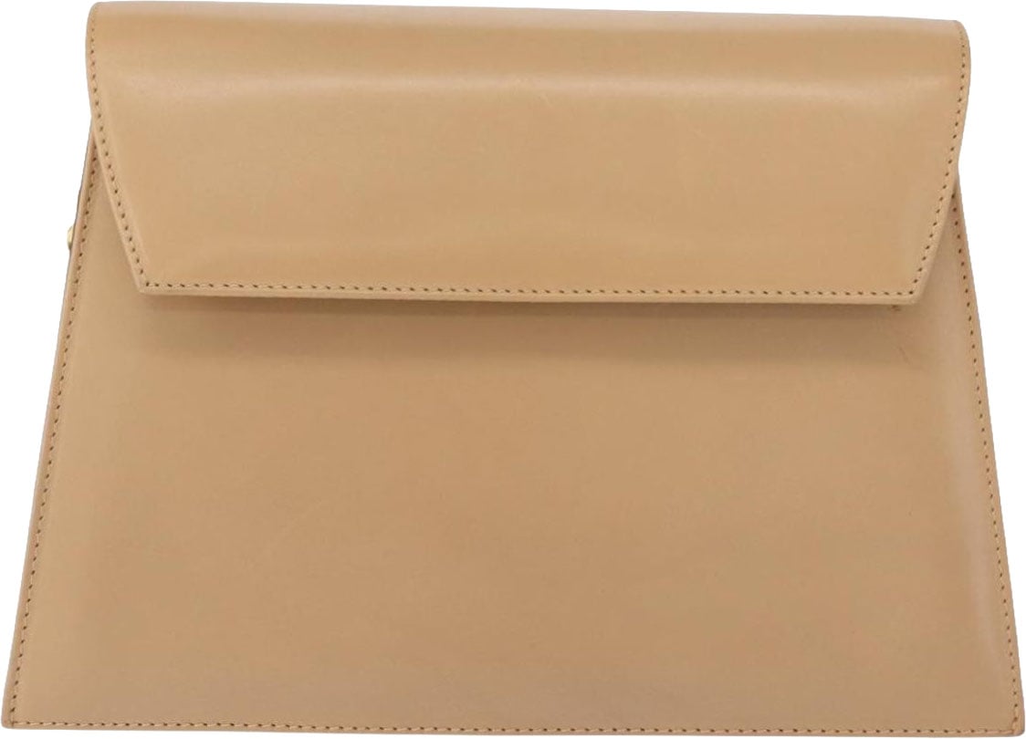 Salvatore Ferragamo Vintage Flap Leather Beige