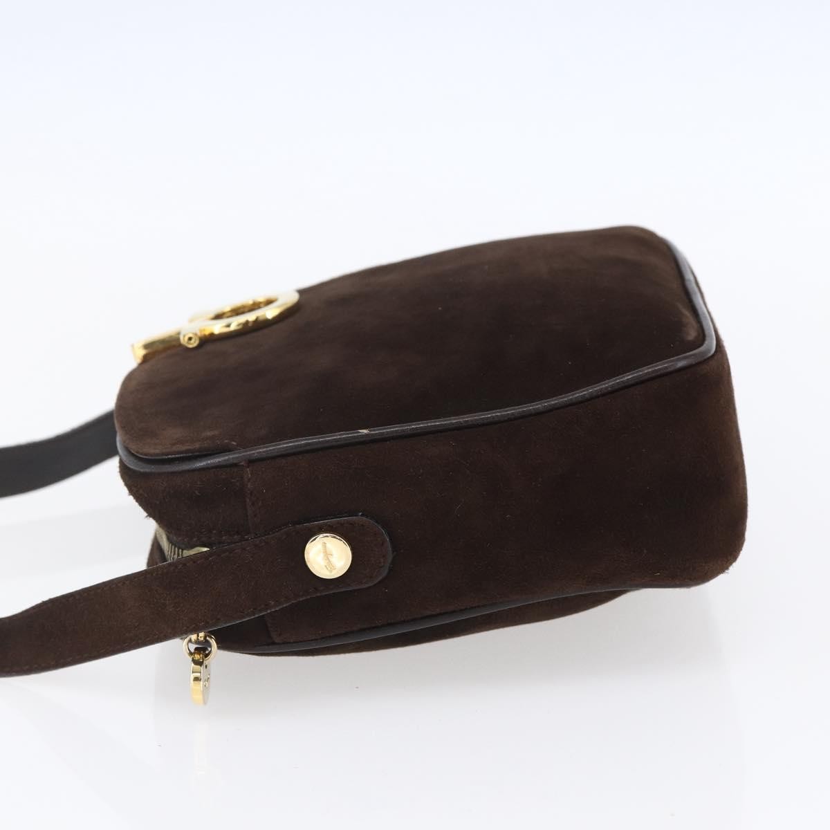 Salvatore Ferragamo Salvatore Ferragamo Gancini Shoulder Bag Suede Bruin