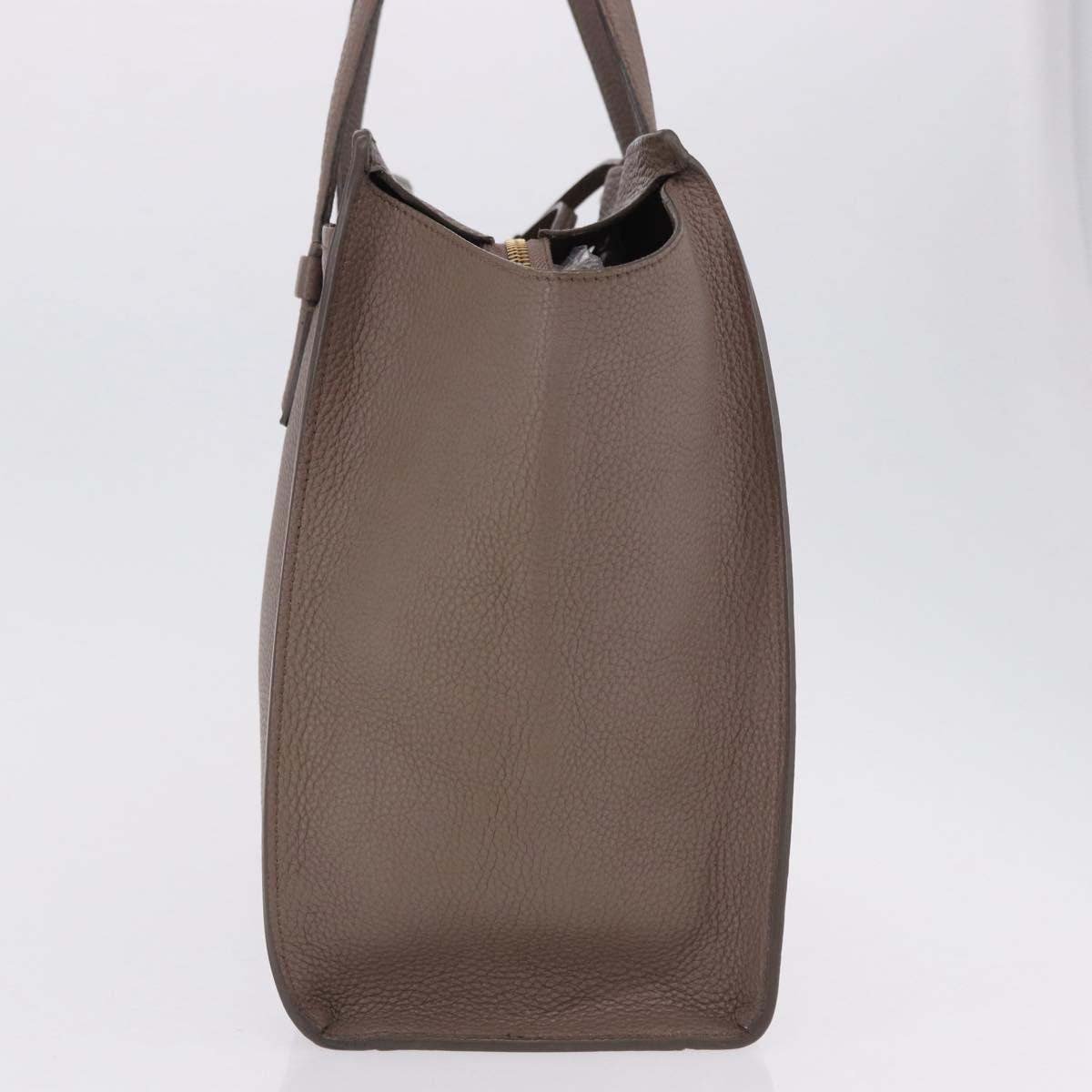 Salvatore Ferragamo Amy Tote Pebbled Leather Medium Beige