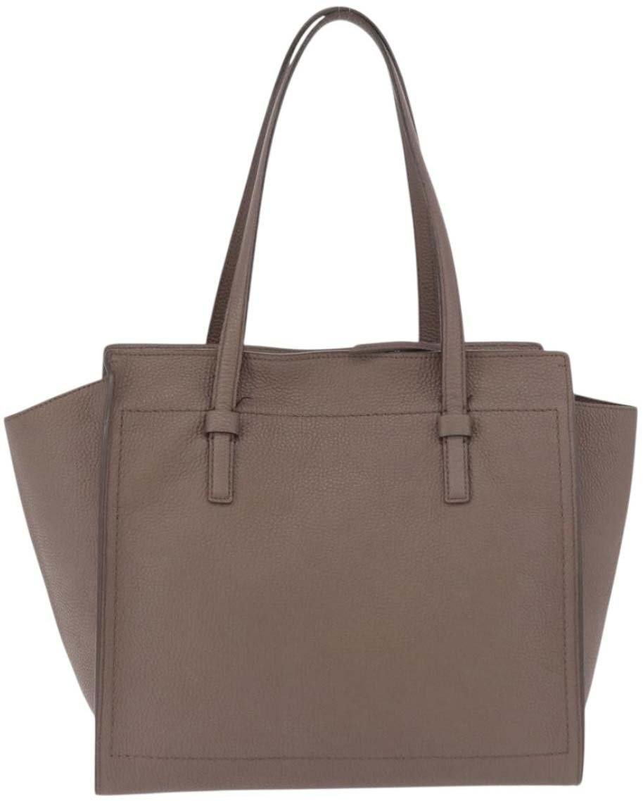 Salvatore Ferragamo Amy Tote Pebbled Leather Medium Beige