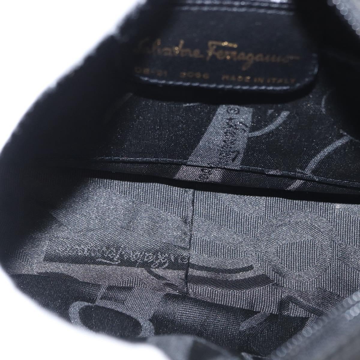 Salvatore Ferragamo Vala Clutch bag Suede Zwart