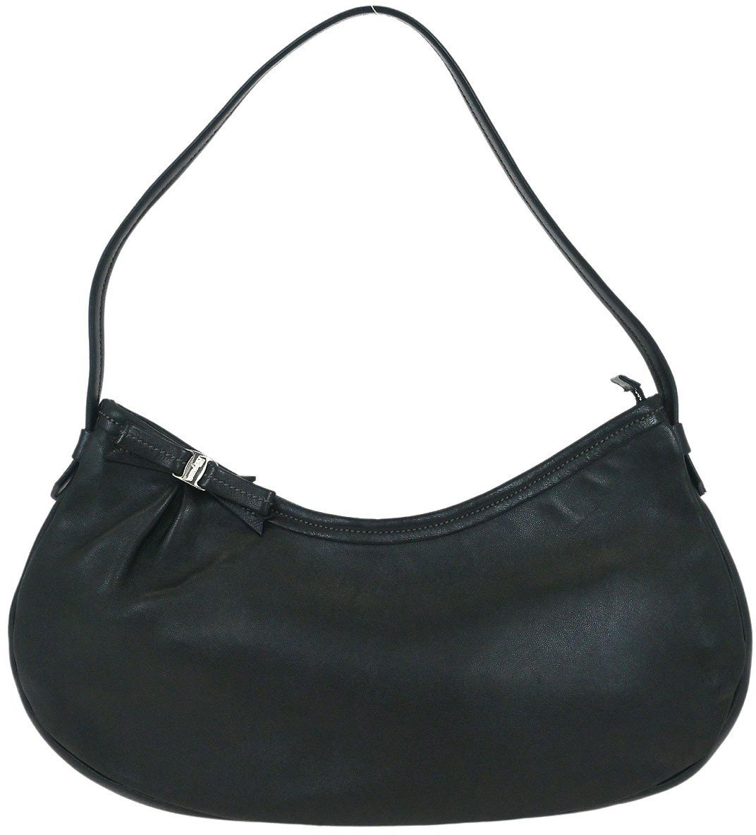 Salvatore Ferragamo Salvatore Ferragamo Vara Bow Hobo Leather Zwart