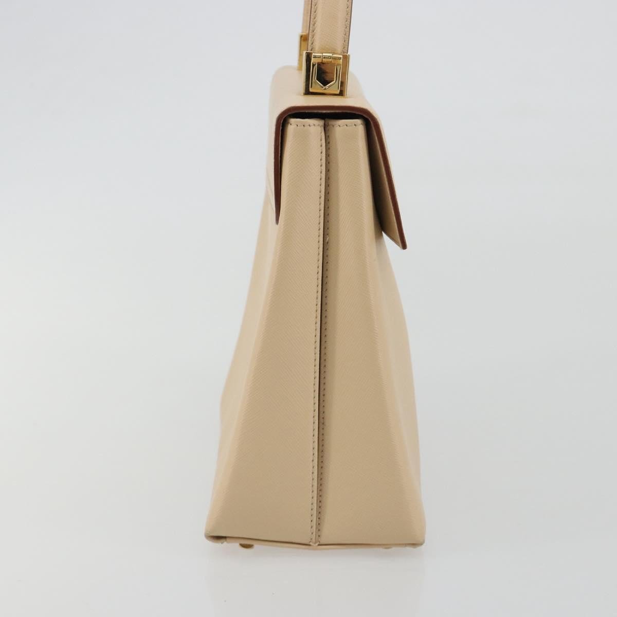 Salvatore Ferragamo Gancini Convertible Top Handle Leather Mini Beige