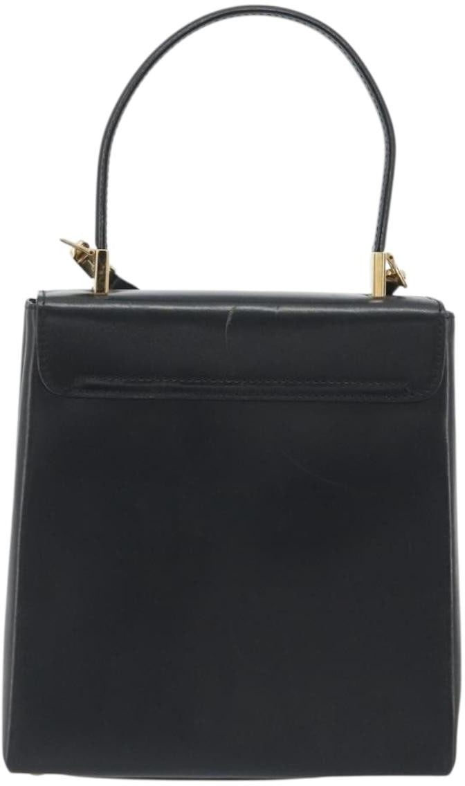 Salvatore Ferragamo Gancini Convertible Top Handle Leather Mini Zwart