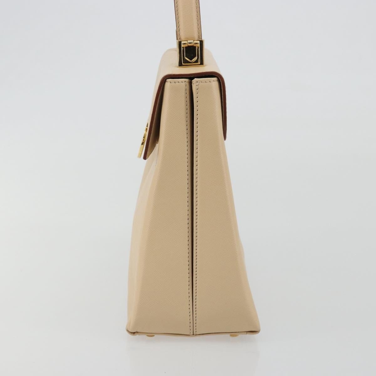 Salvatore Ferragamo Gancini Convertible Top Handle Leather Mini Beige