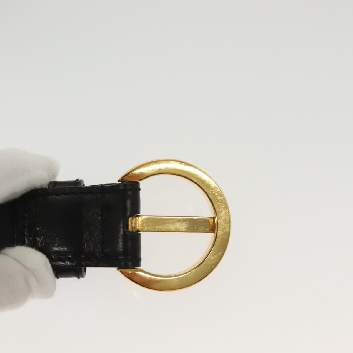 Salvatore Ferragamo Salvatore Ferragamo Gancini Belt Leather Thin Zwart