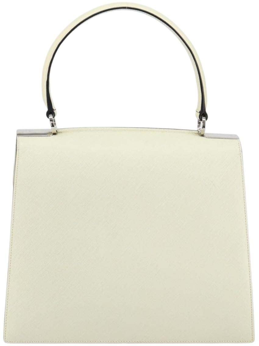 Salvatore Ferragamo Double Gancini Top Handle Saffiano Leather Small Wit