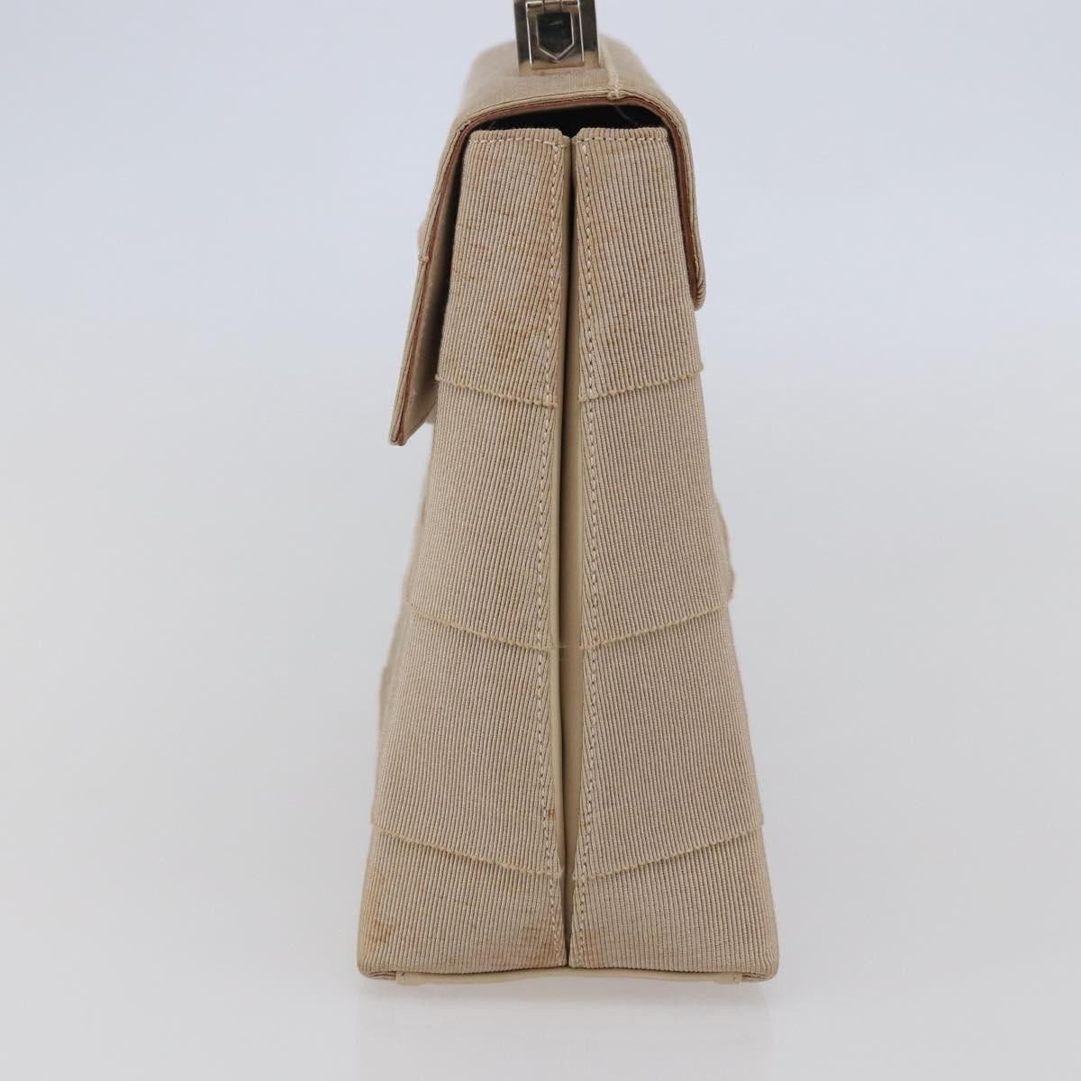 Salvatore Ferragamo Salvatore Ferragamo Vintage Gancini Cage Top Handle Bag Canvas Beige