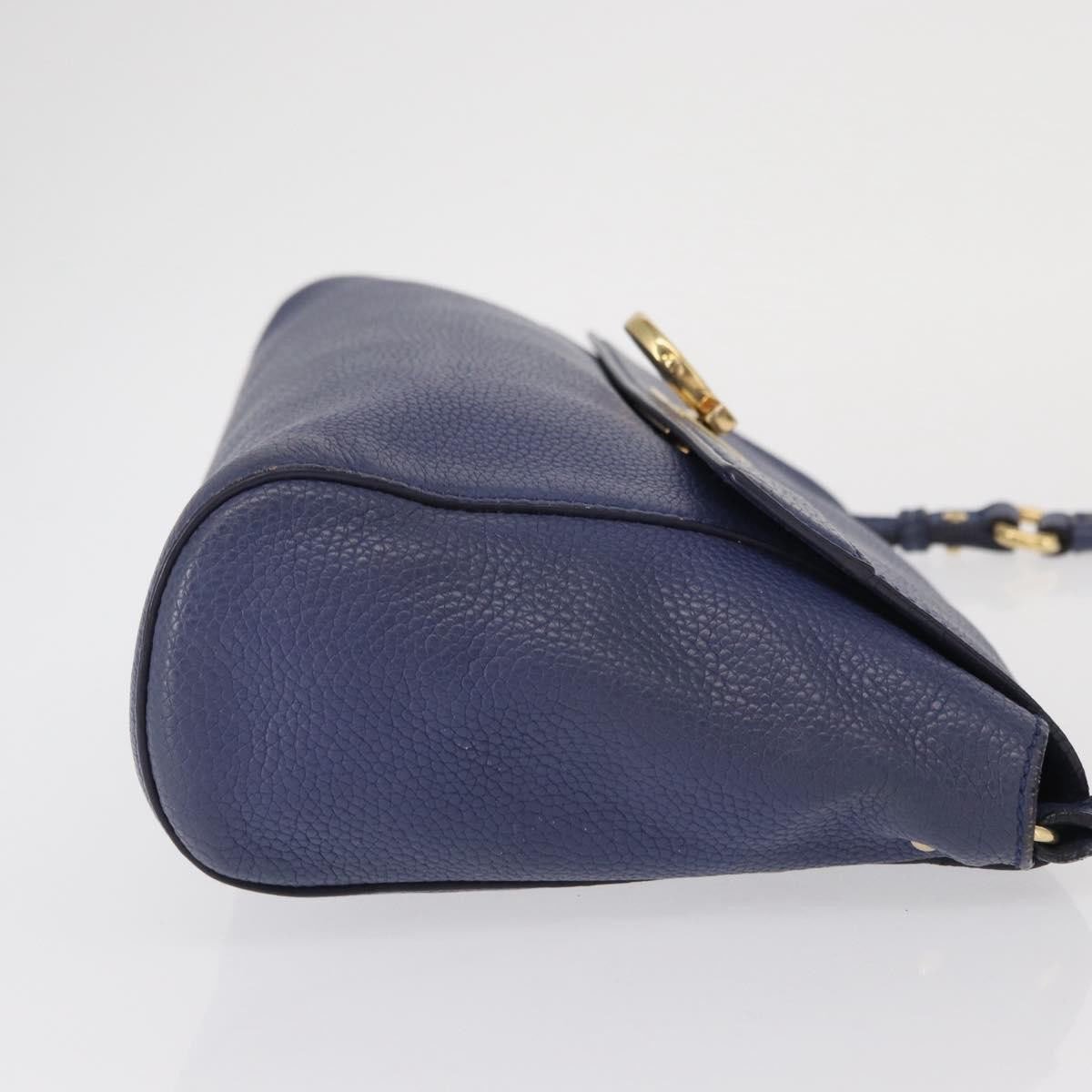 Salvatore Ferragamo Abbey Shoulder Bag Leather Navy