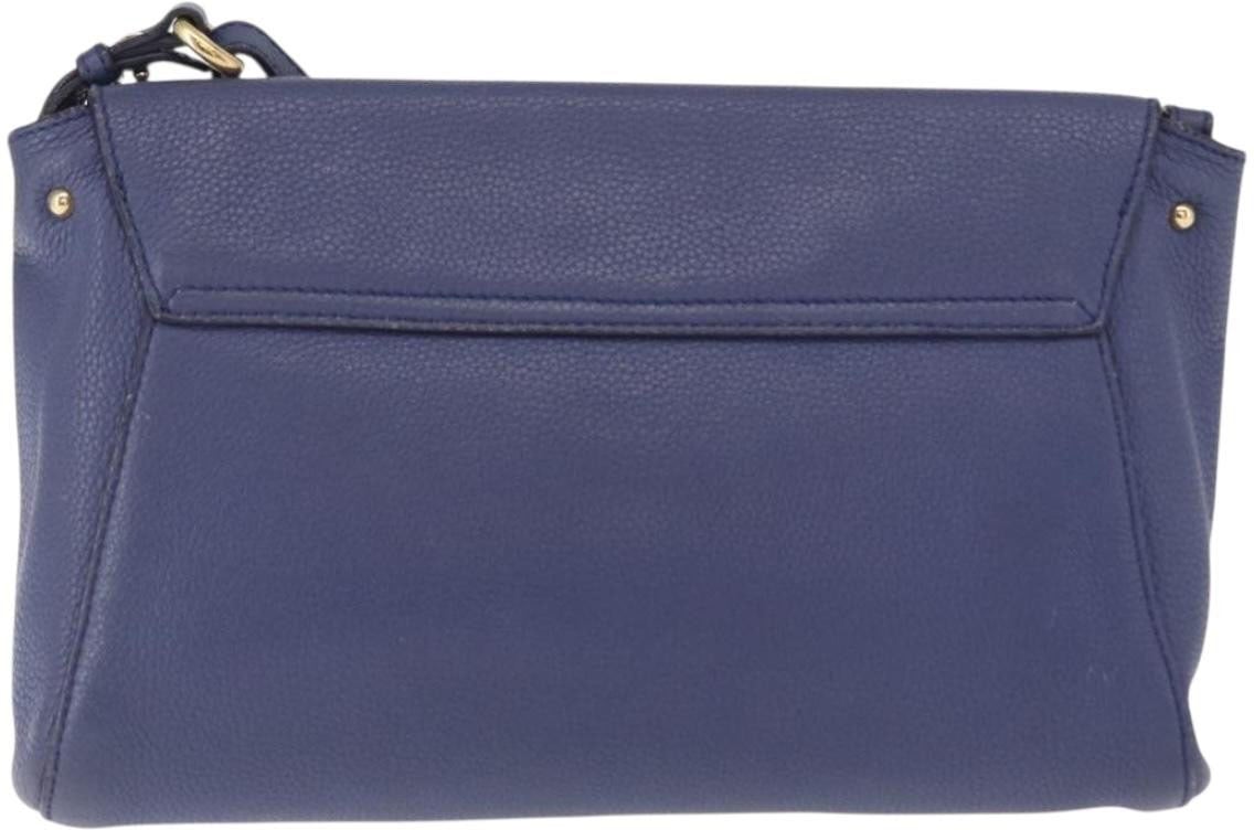 Salvatore Ferragamo Abbey Shoulder Bag Leather Navy