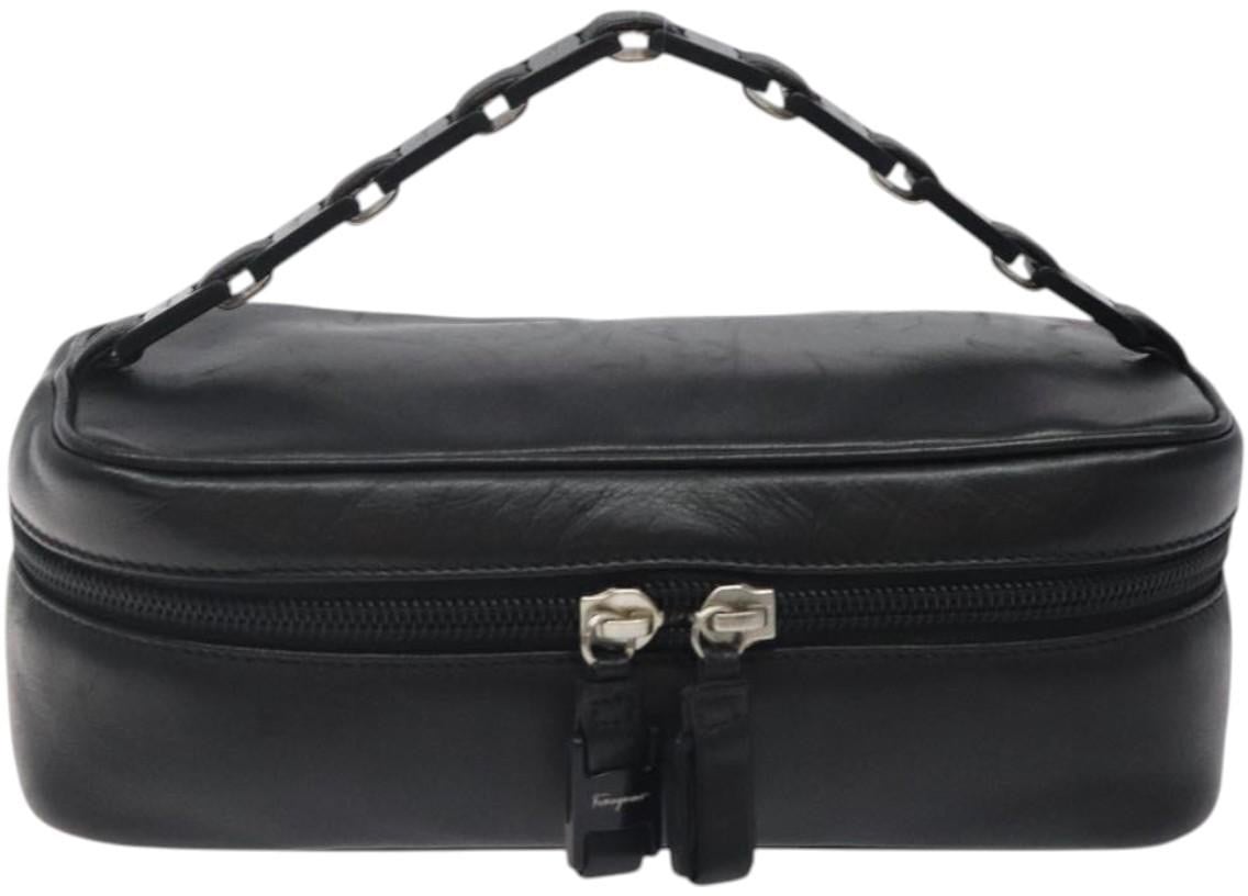 Salvatore Ferragamo Salvatore Ferragamo Vala Clutch bag Leather Zwart