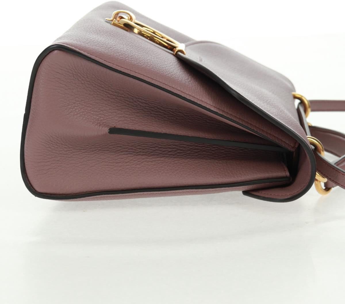 Salvatore Ferragamo Salvatore Ferragamo Margot Satchel Leather Large Paars