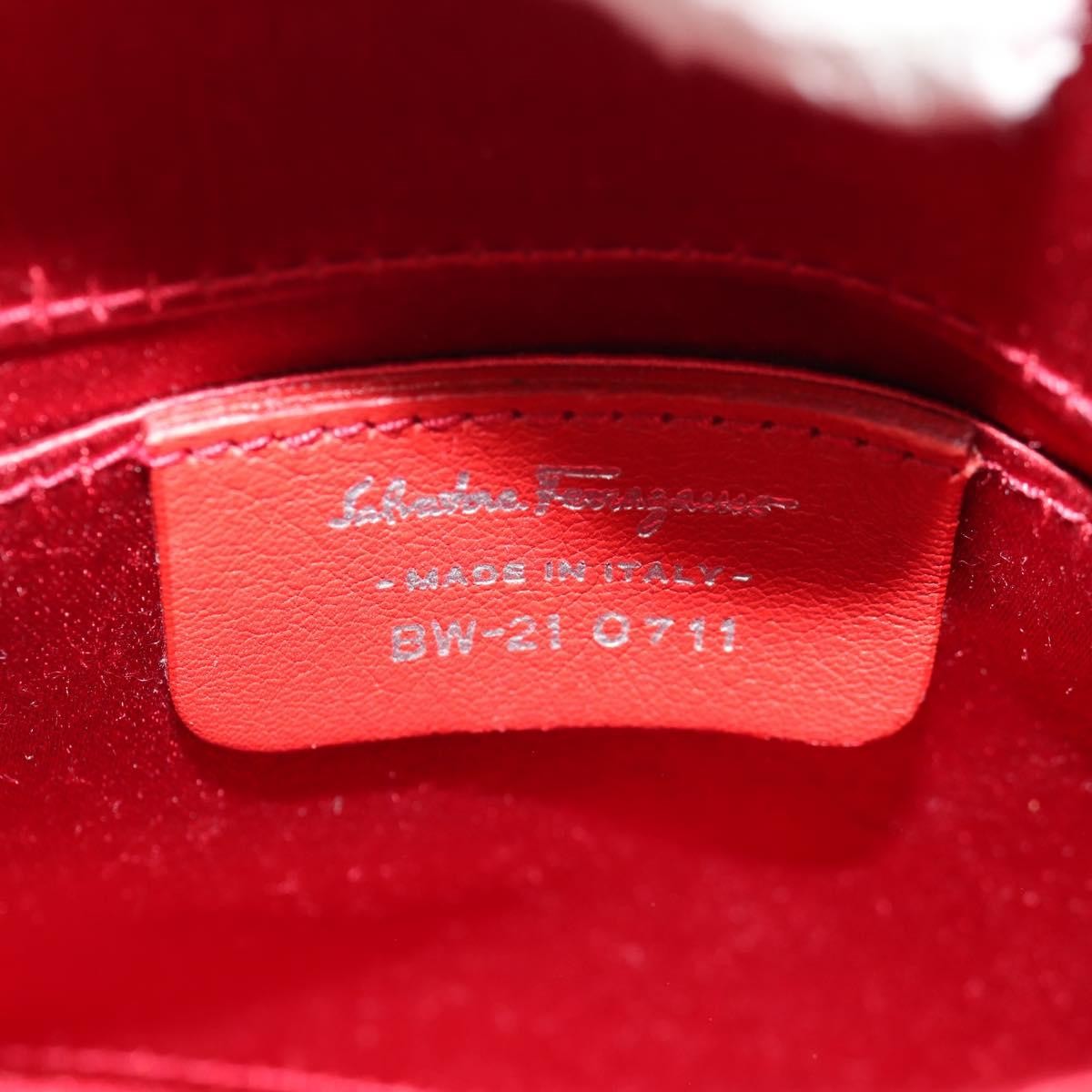 Salvatore Ferragamo Salvatore Ferragamo Double Gancini Side Buckle Tote Satin Rood