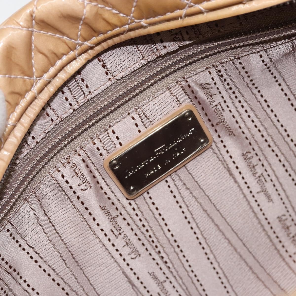 Salvatore Ferragamo Vala Patent leather Beige
