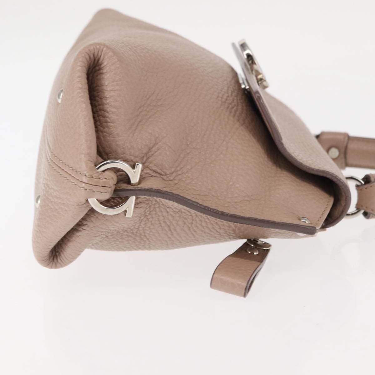Salvatore Ferragamo Sofia Satchel Grainy Leather Large Beige