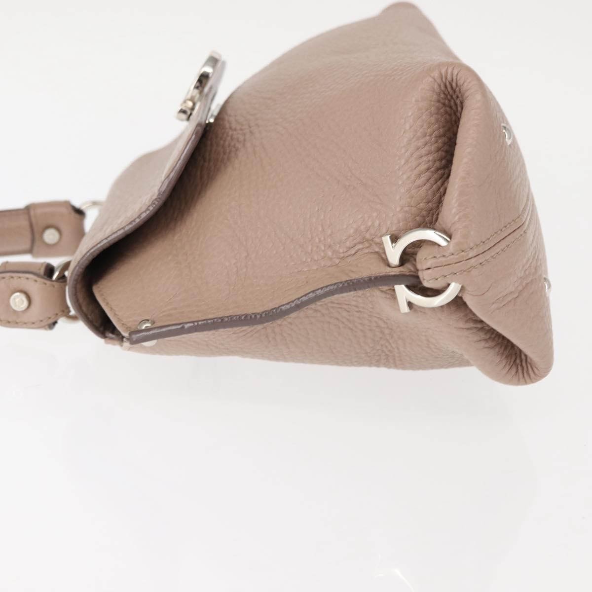 Salvatore Ferragamo Sofia Satchel Grainy Leather Large Beige