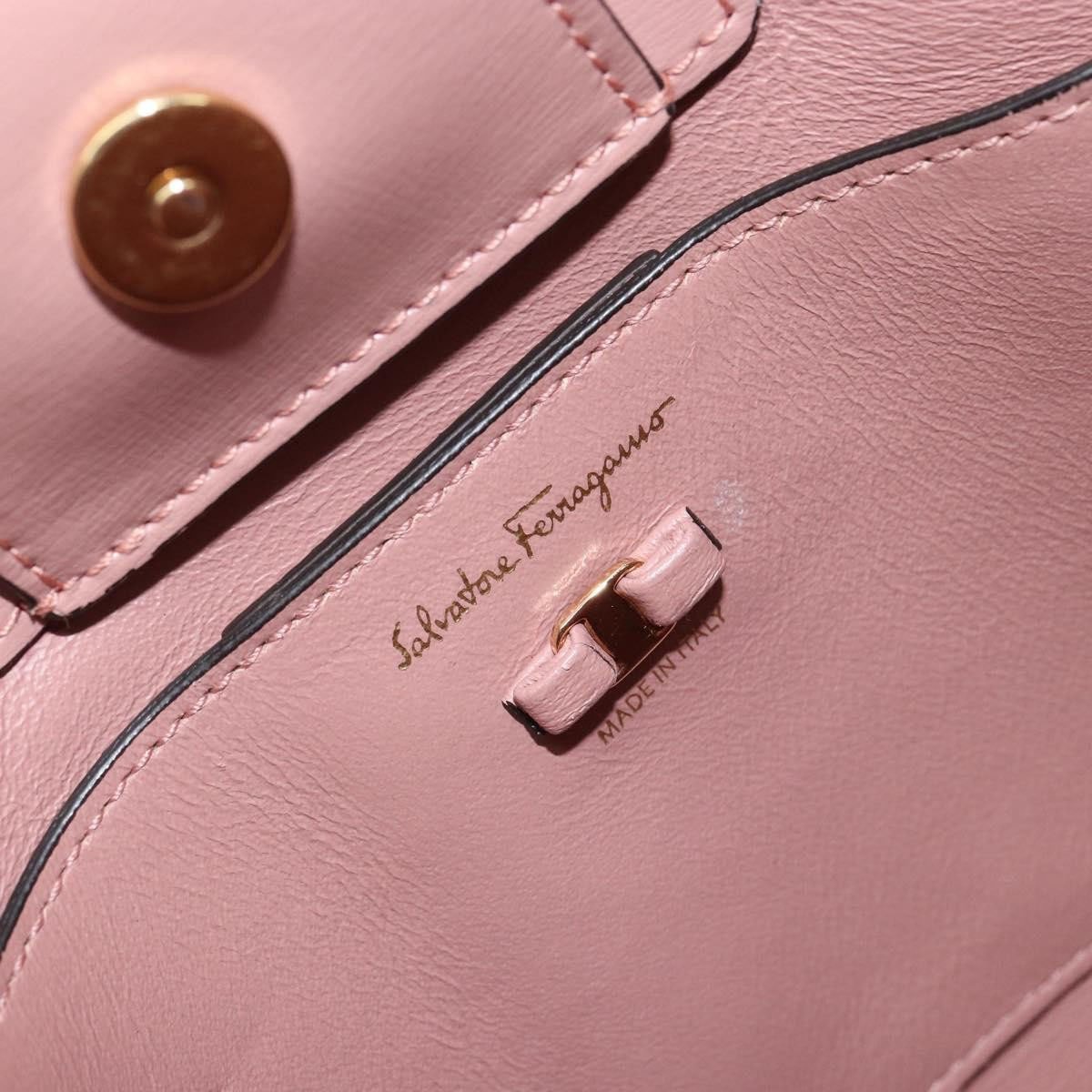 Salvatore Ferragamo Salvatore Ferragamo Vara Bow Top Handle Convertible Tote Leather Medium Roze