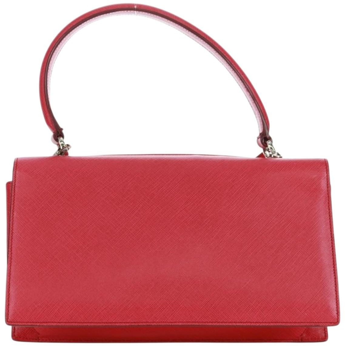 Salvatore Ferragamo Salvatore Ferragamo Gancini Convertible Top Handle Bag Saffiano Leather East West Roze