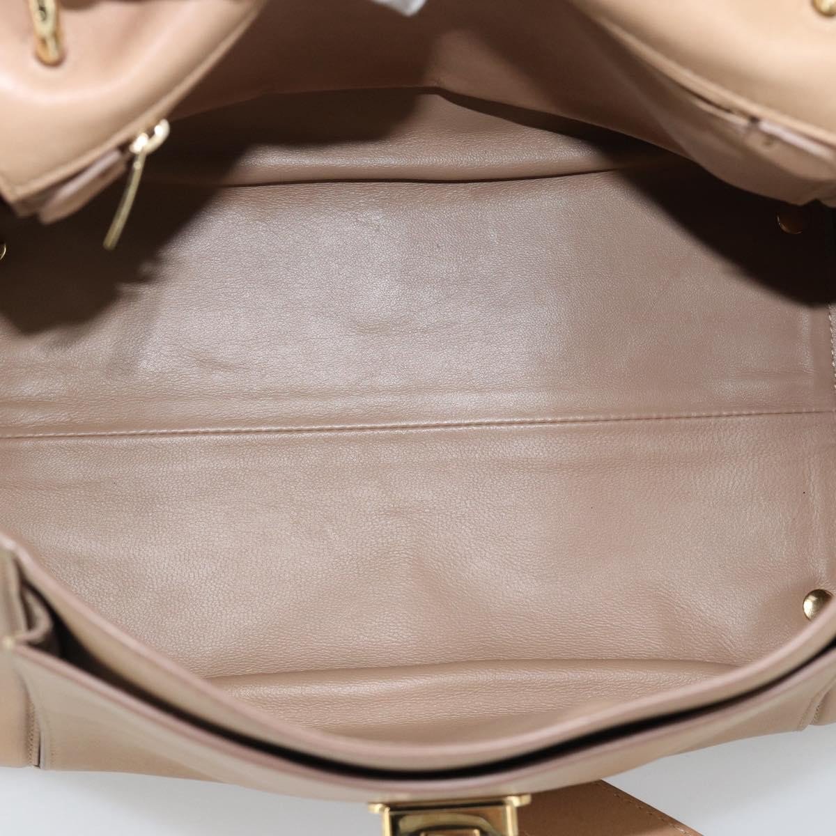 Salvatore Ferragamo Sofia Rainbow Saddle Leather Medium Beige