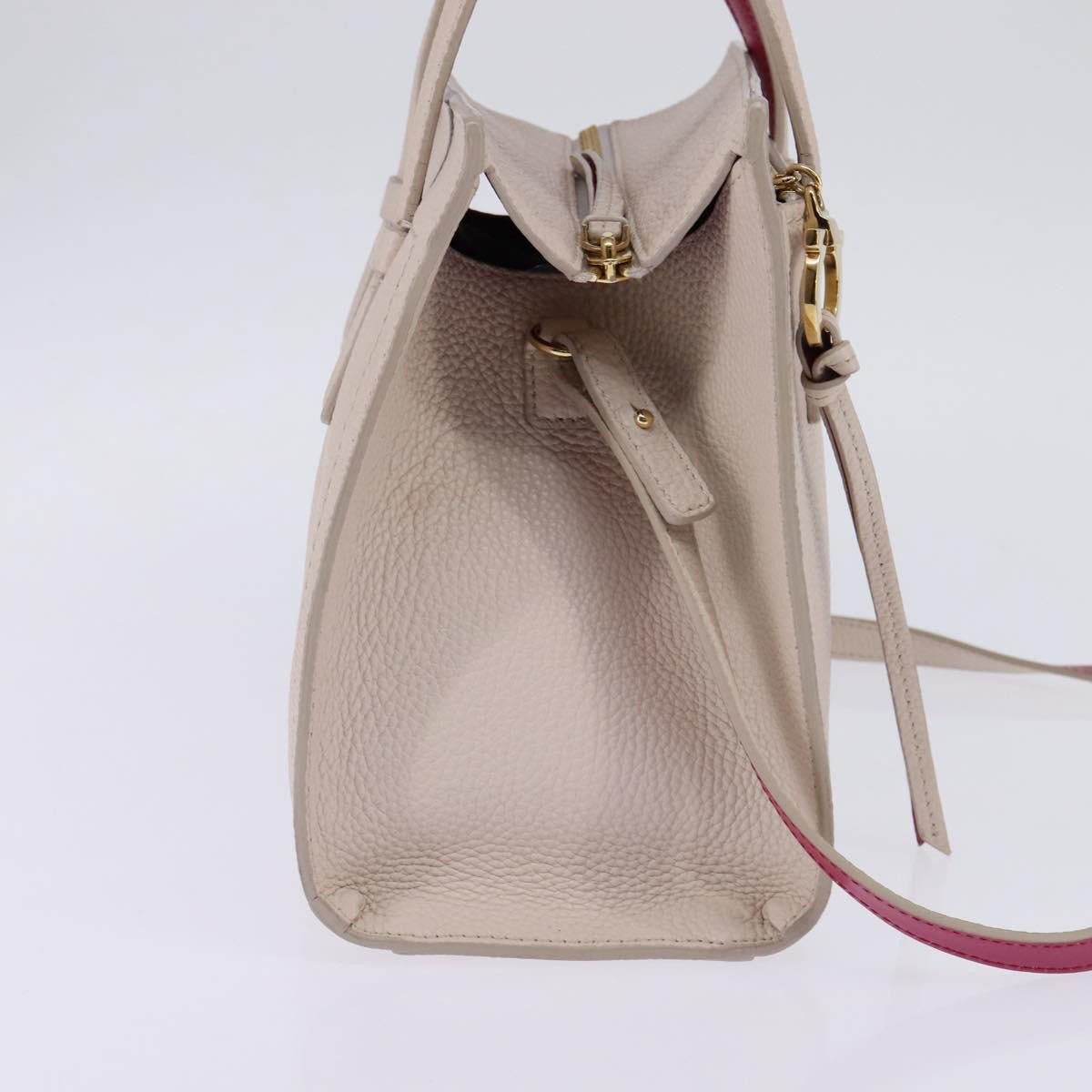 Salvatore Ferragamo Salvatore Ferragamo Amy Tote Pebbled Leather Small Beige