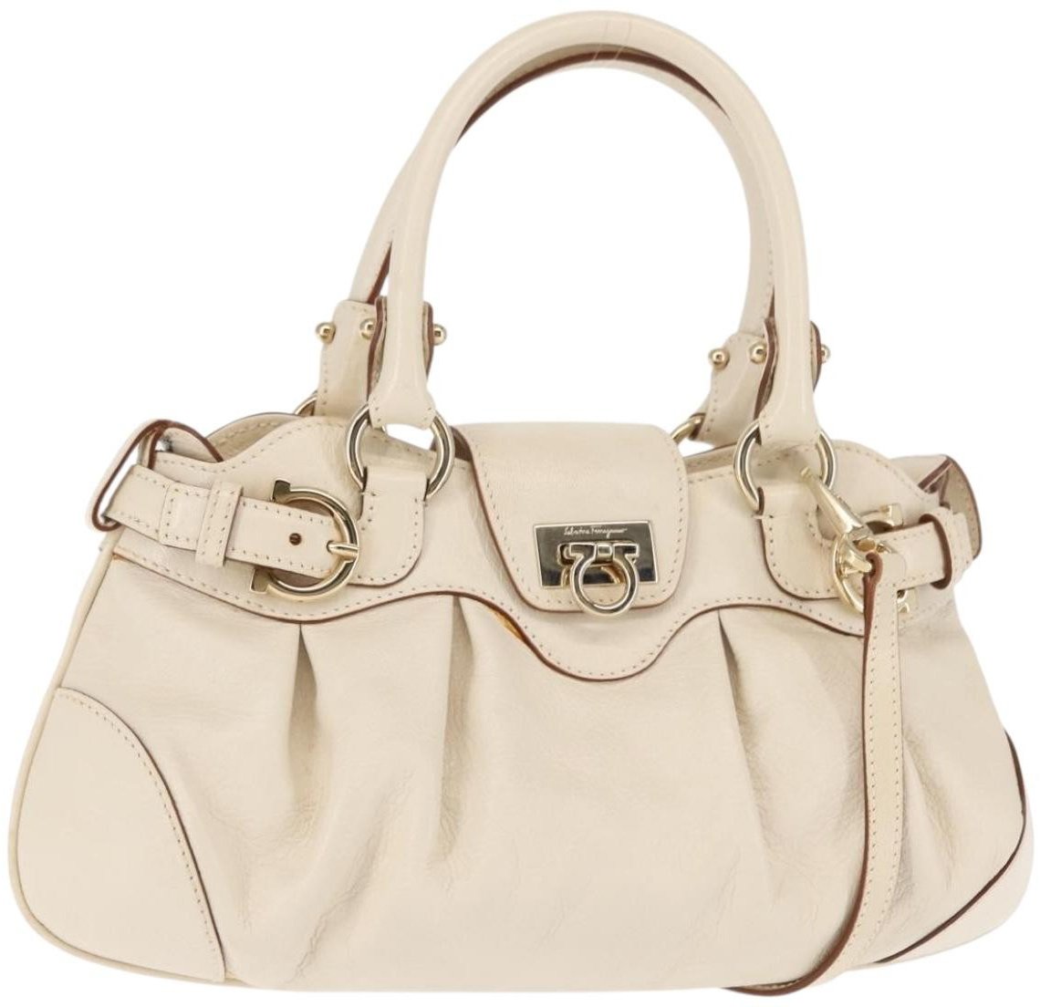 Salvatore Ferragamo Salvatore Ferragamo Marisa Satchel Leather Wit