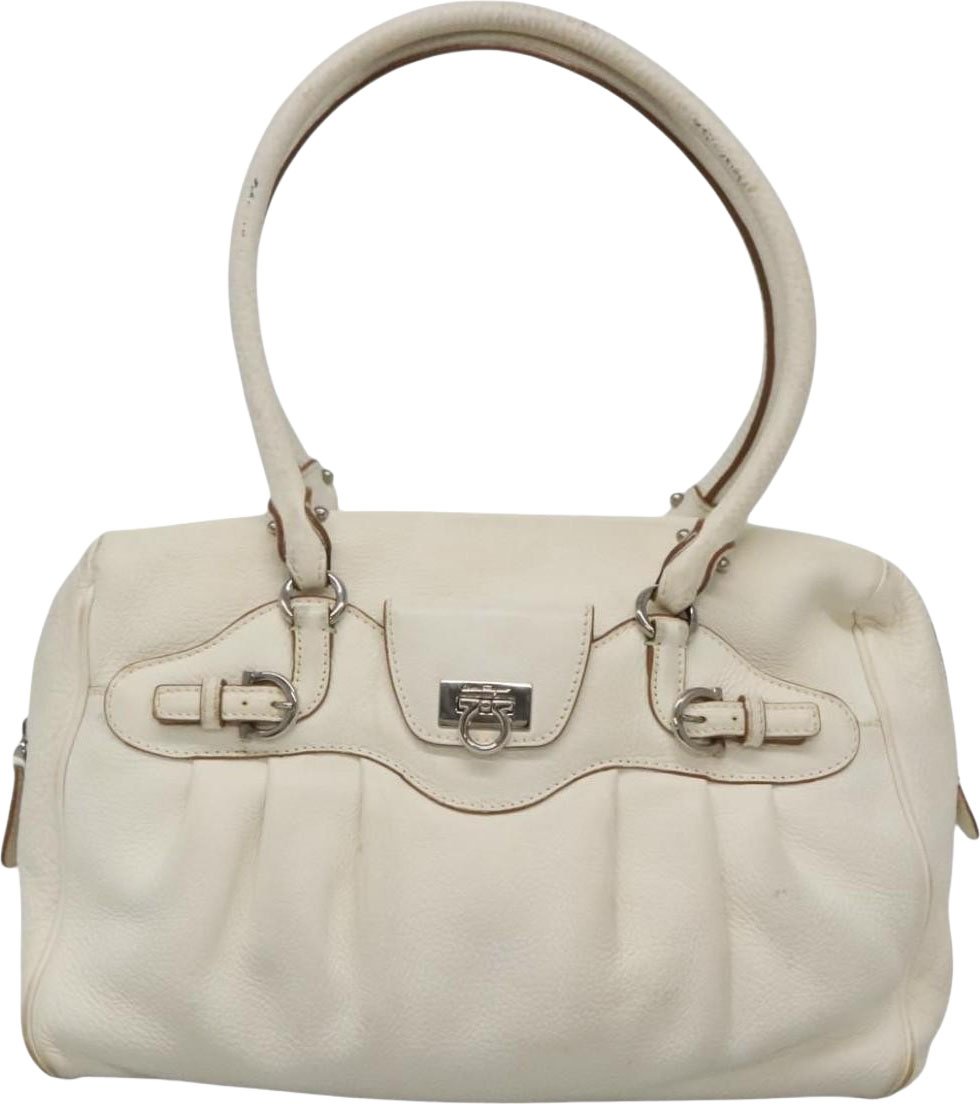 Salvatore Ferragamo Gancini Buckle Leather Large Wit